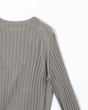 18Gワイドリブ シルク クルーネック　SL8S-582-S10