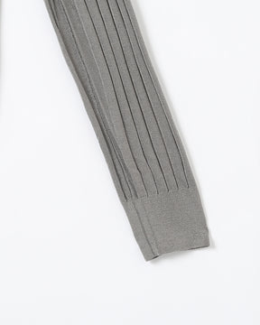 18Gワイドリブ シルク クルーネック　SL8S-582-S10