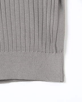 18Gワイドリブ シルク クルーネック　SL8S-582-S10