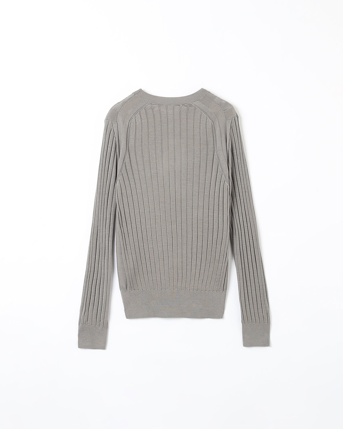 18Gワイドリブ シルク クルーネック　SL8S-582-S10