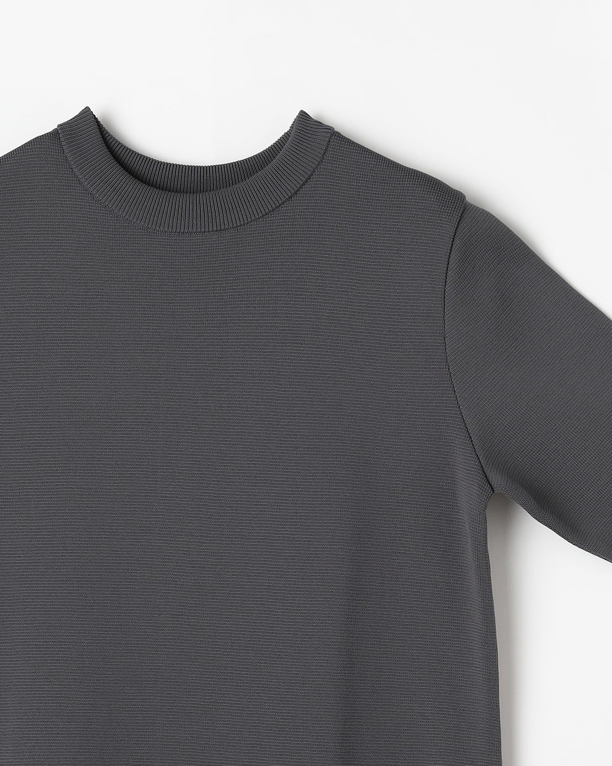 14Gミラノリブ ポリエステル×キュプラ×コットン 半袖クルーネック ワンピース 　SL8S-602-S10