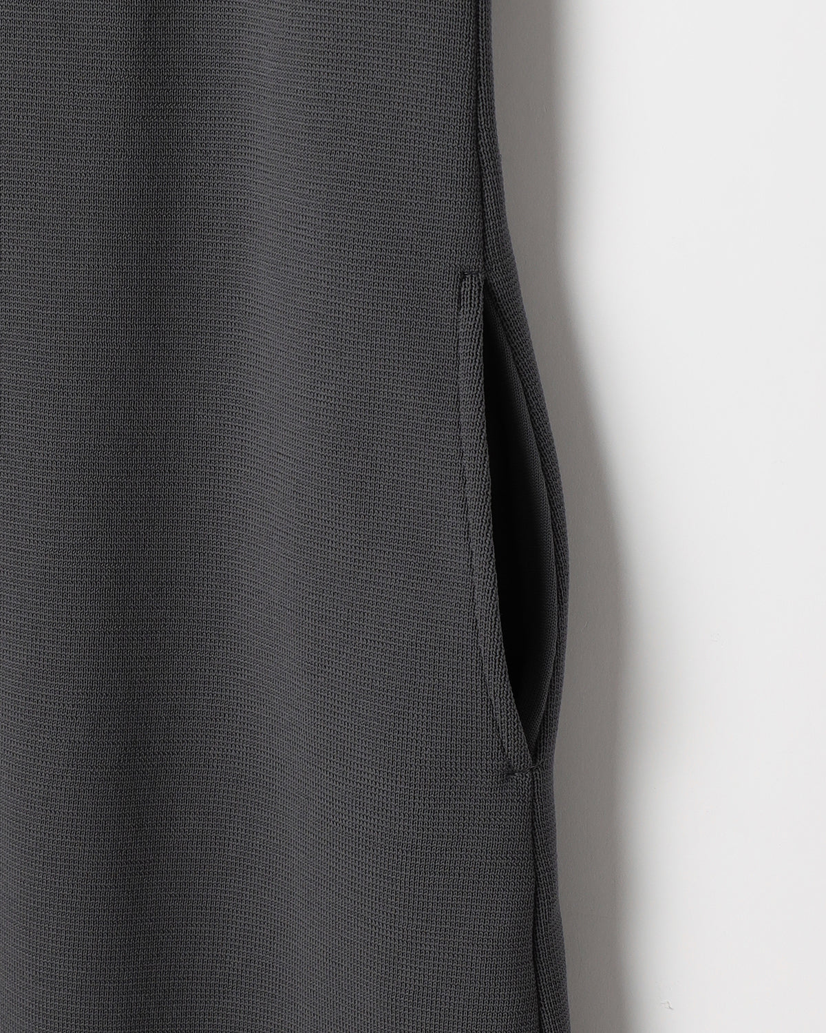 14Gミラノリブ ポリエステル×キュプラ×コットン 半袖クルーネック ワンピース 　SL8S-602-S10