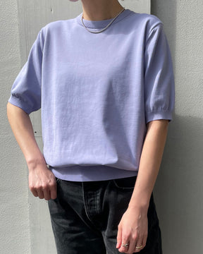 【UNISEX】18G二重臼天竺 ポリエステル×キュプラ×コットン 半袖クルーネック　SL8S-613
