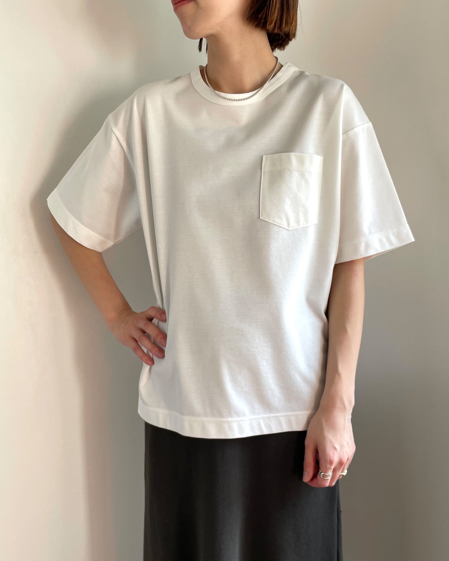 【UNISEX】ライトカルゼ ポケットTシャツ　SL8S-T642