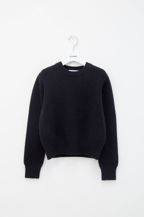 5G ジーロンラム×カシミヤ ショート丈クルーネック　SL10W-971