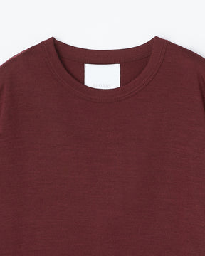 ウール天竺　ニットＴシャツ　SL8W-T438-S8  ヘムスイッチング