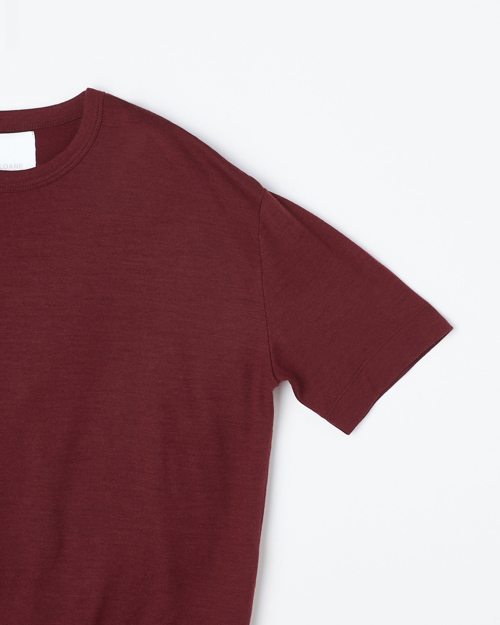 ウール天竺　ニットＴシャツ　SL8W-T438-S8  ヘムスイッチング