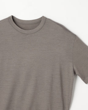 ウール天竺　ニットＴシャツ　SL8W-T438-S8  ヘムスイッチング