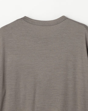 ウール天竺　ニットＴシャツ　SL8W-T438-S8  ヘムスイッチング