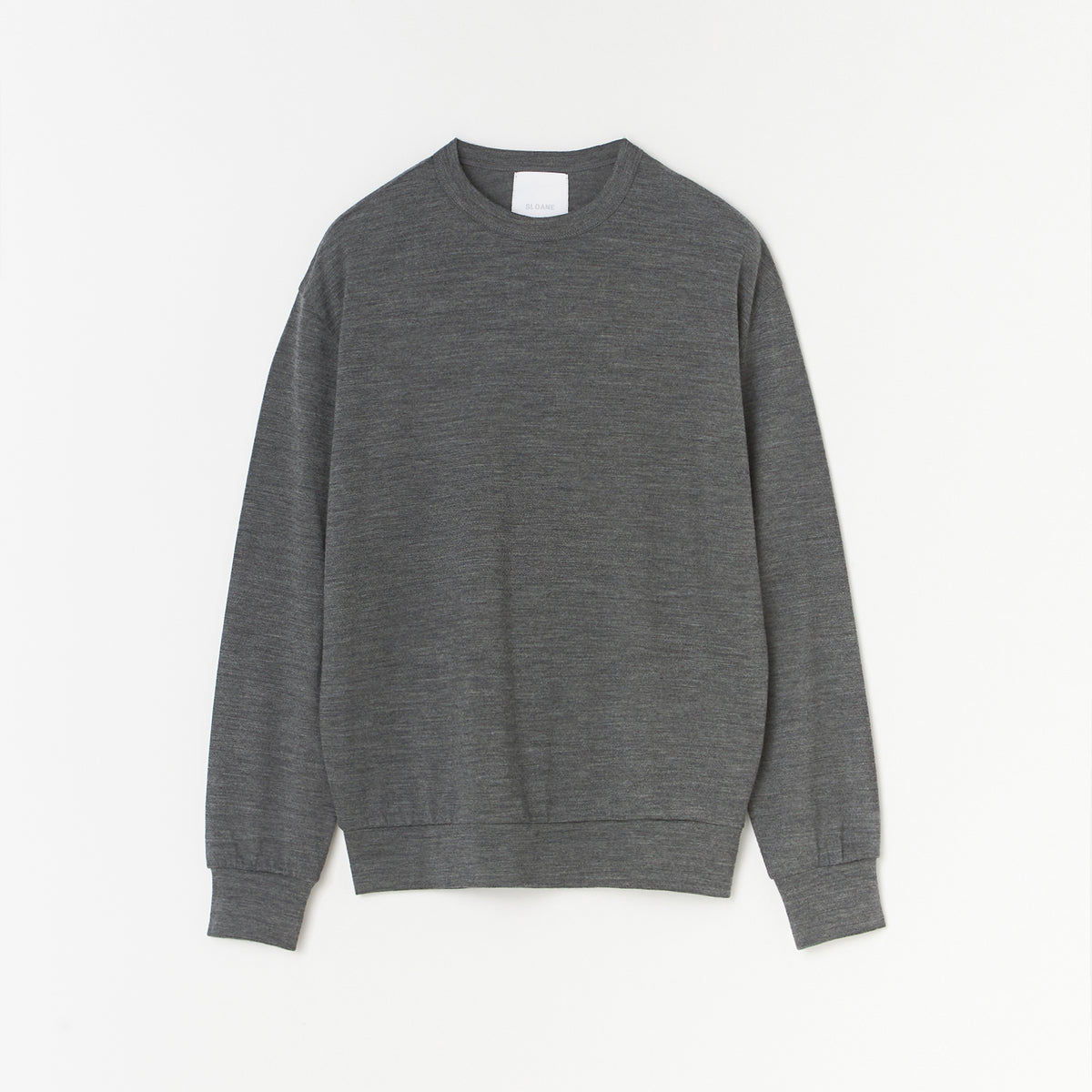 ウール天竺 長袖ニットTシャツ SL8W-T439-S8 ヘムスイッチング