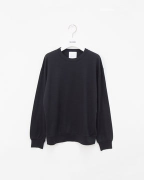 【UNISEX】ウール天竺　長袖ニットＴシャツ　SL8W-T439-S8  ヘムスイッチング（ベーシックカラー）