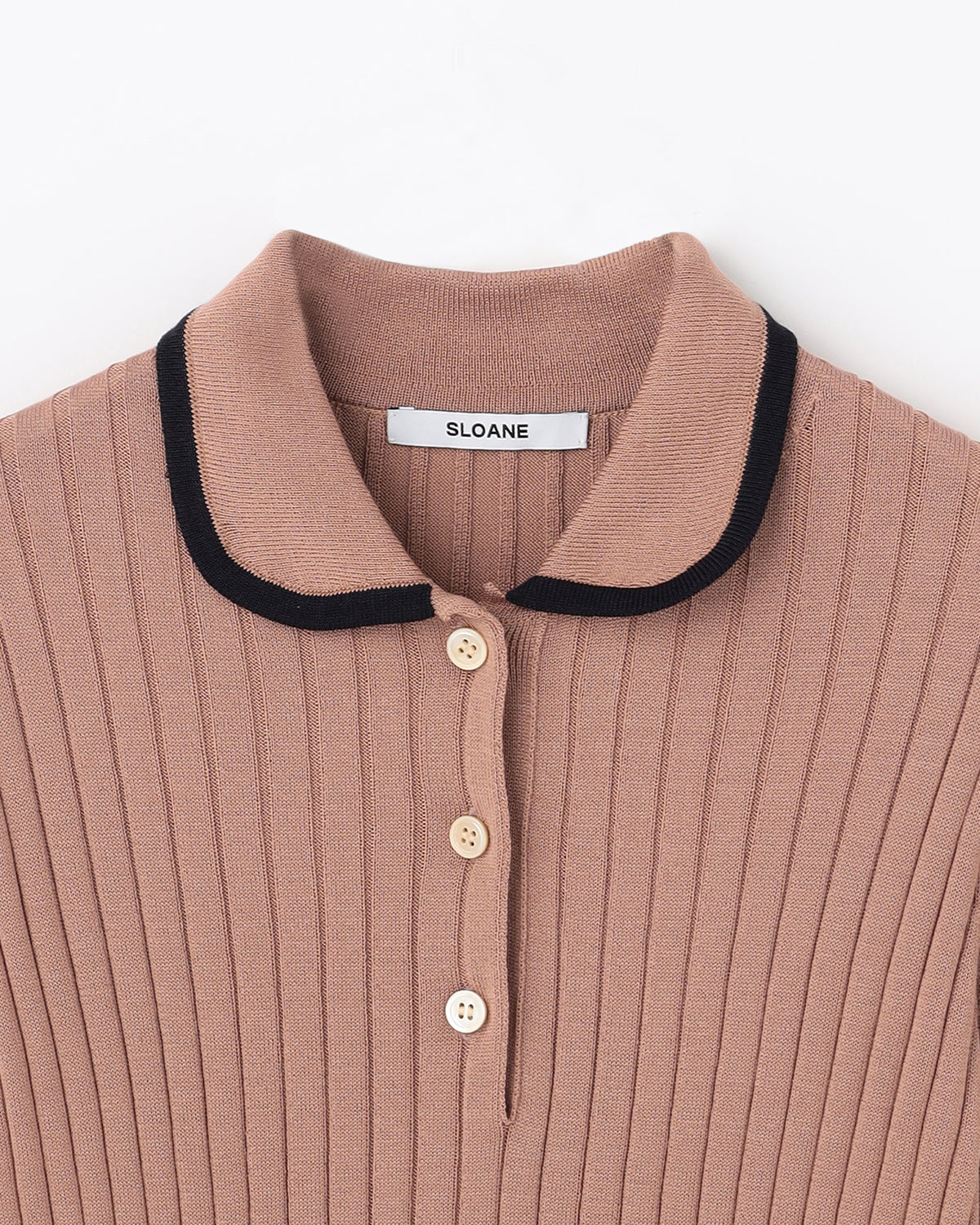 12Gワイドリブ コットン×ポリエステル バイカラー５分袖丸襟ポロ　SL9S-802