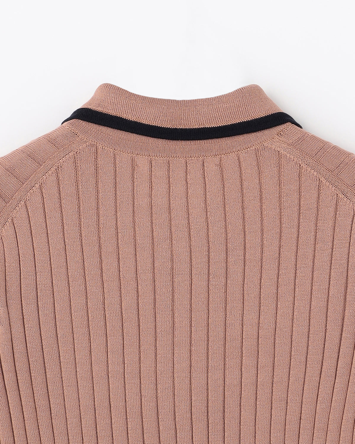 12Gワイドリブ コットン×ポリエステル バイカラー５分袖丸襟ポロ　SL9S-802