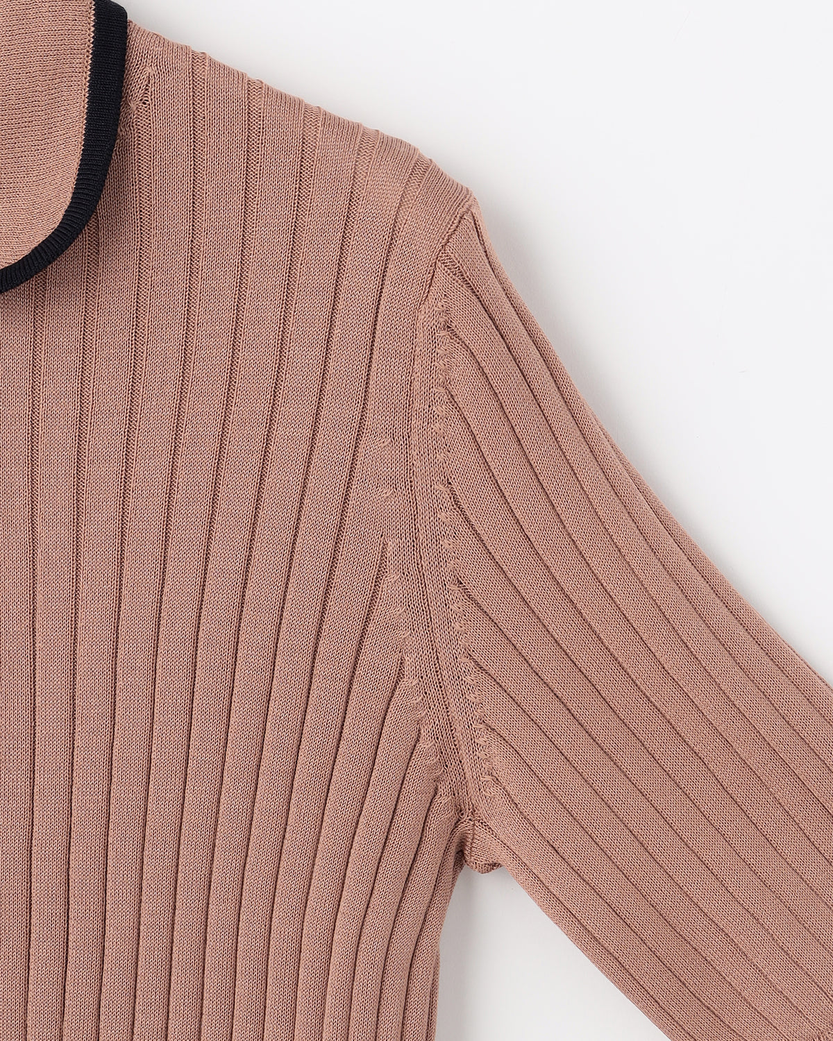 12Gワイドリブ コットン×ポリエステル バイカラー５分袖丸襟ポロ　SL9S-802