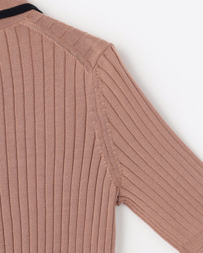 12Gワイドリブ コットン×ポリエステル バイカラー５分袖丸襟ポロ　SL9S-802