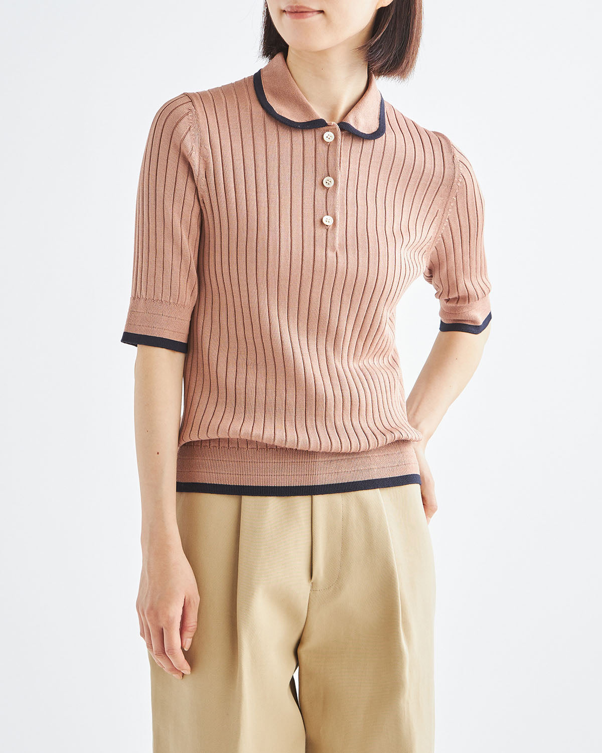 モカ×ネイビー　H166cm　着用サイズ：2