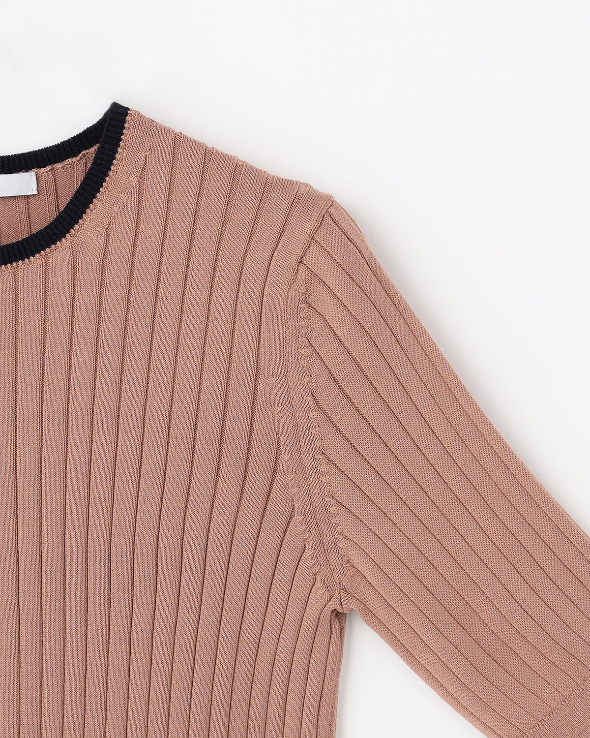 12Gワイドリブ コットン×ポリエステル バイカラー5分袖クルーネック　SL9S-804