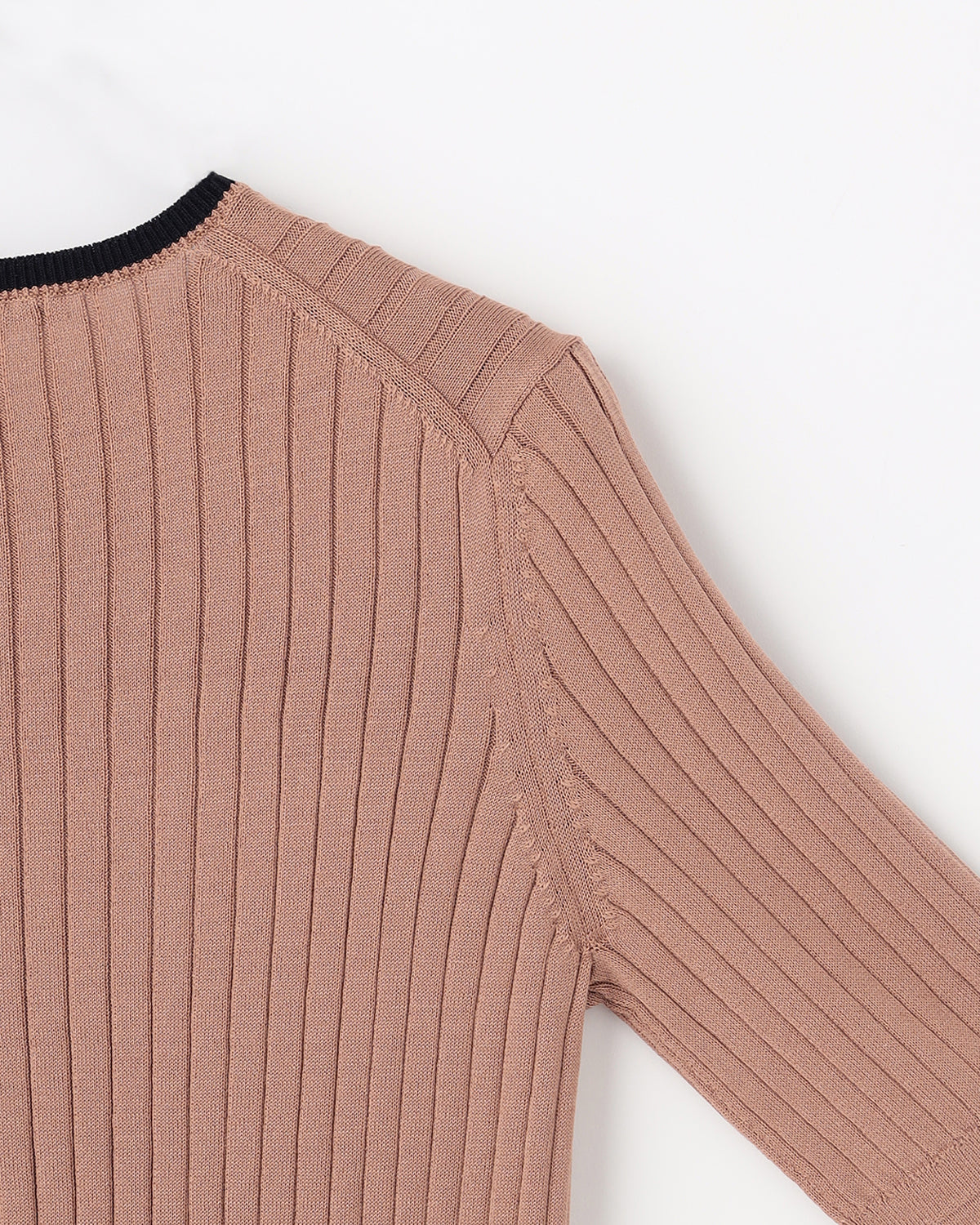 12Gワイドリブ コットン×ポリエステル バイカラー5分袖クルーネック　SL9S-804