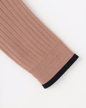 12Gワイドリブ コットン×ポリエステル バイカラー5分袖クルーネック　SL9S-804