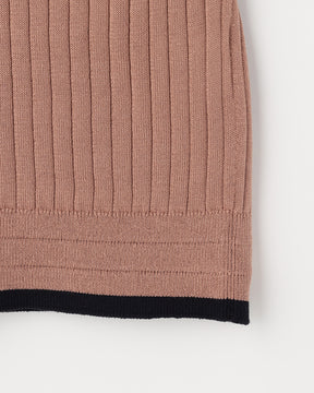 12Gワイドリブ コットン×ポリエステル バイカラー5分袖クルーネック　SL9S-804