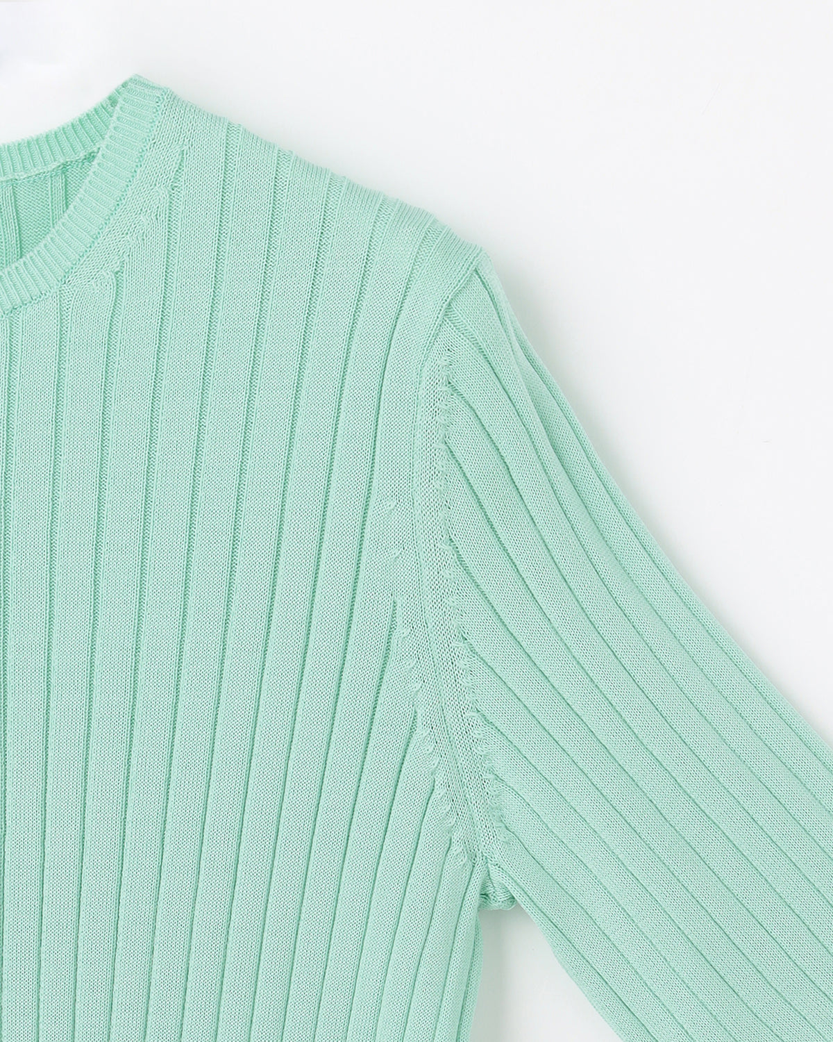 12Gワイドリブ コットン×ポリエステル 5分袖クルーネック　SL9S-805