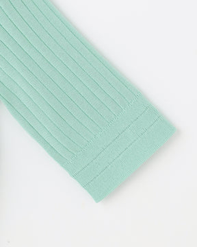 12Gワイドリブ コットン×ポリエステル 5分袖クルーネック　SL9S-805