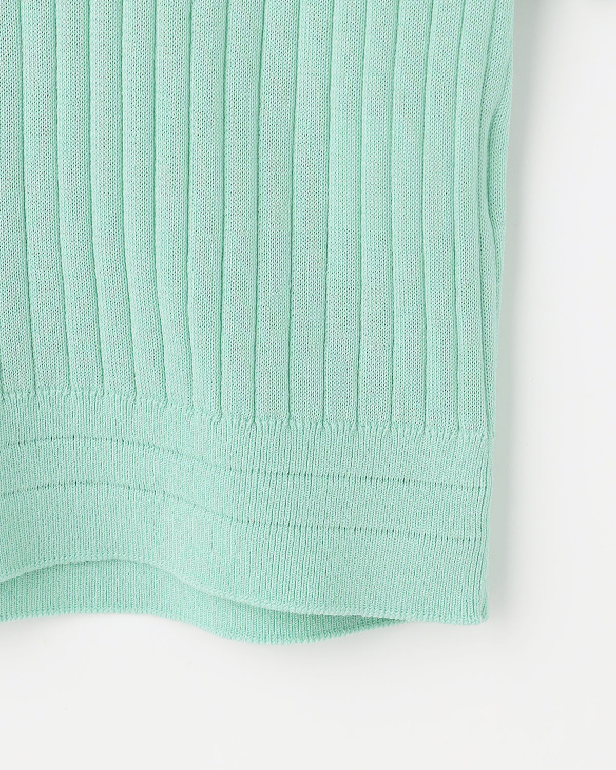 12Gワイドリブ コットン×ポリエステル 5分袖クルーネック　SL9S-805