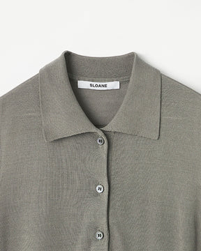 18G天竺 シルク ノースリーブポロ　SL9S-829-S10