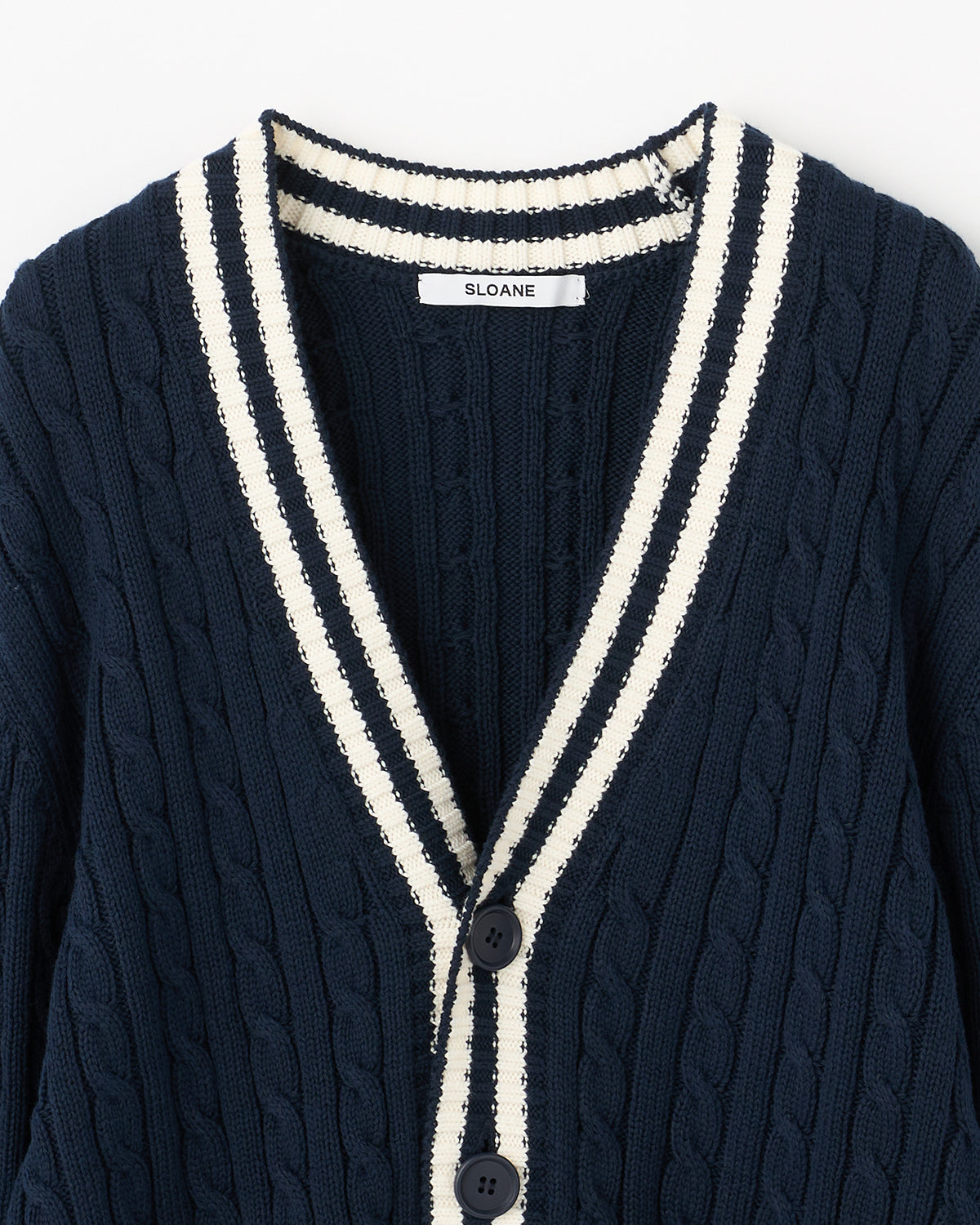 5Gチルデン コットン×ポリエステル Vネックカーディガン　SL9S-833