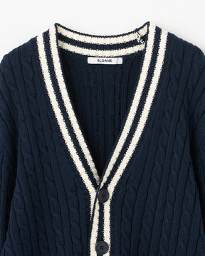 5Gチルデン コットン×ポリエステル Vネックカーディガン　SL9S-833