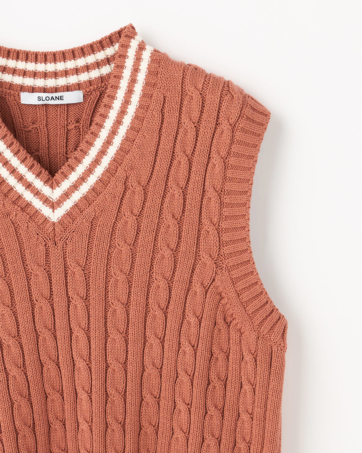 5Gチルデン コットン×ポリエステル Vネックベスト　SL9S-834