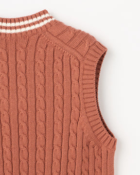 5Gチルデン コットン×ポリエステル Vネックベスト　SL9S-834