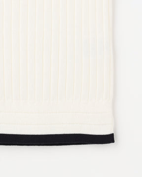 12Gワイドリブ コットン×ポリエステル バイカラーノースリーブクルーネック　SL9S-850-S10