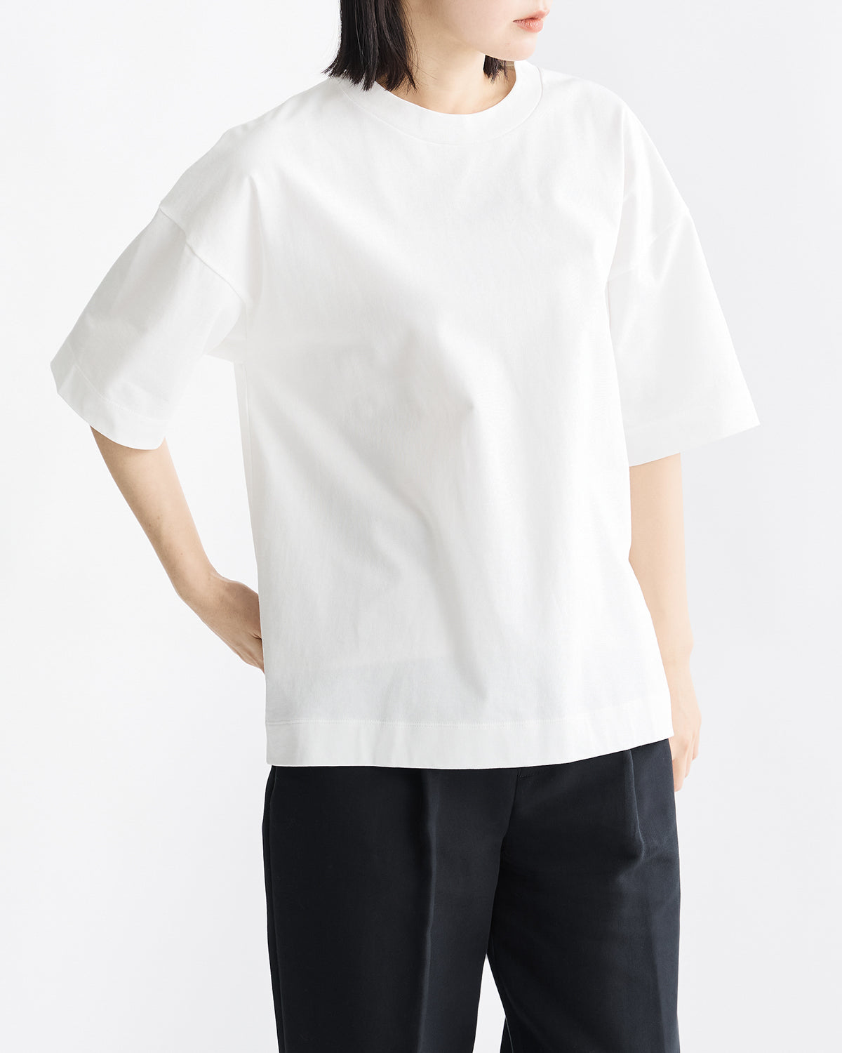 ヘビーコットンドロップショルダーＴシャツ　SL9S-T912-W11 (ベーシックカラー)