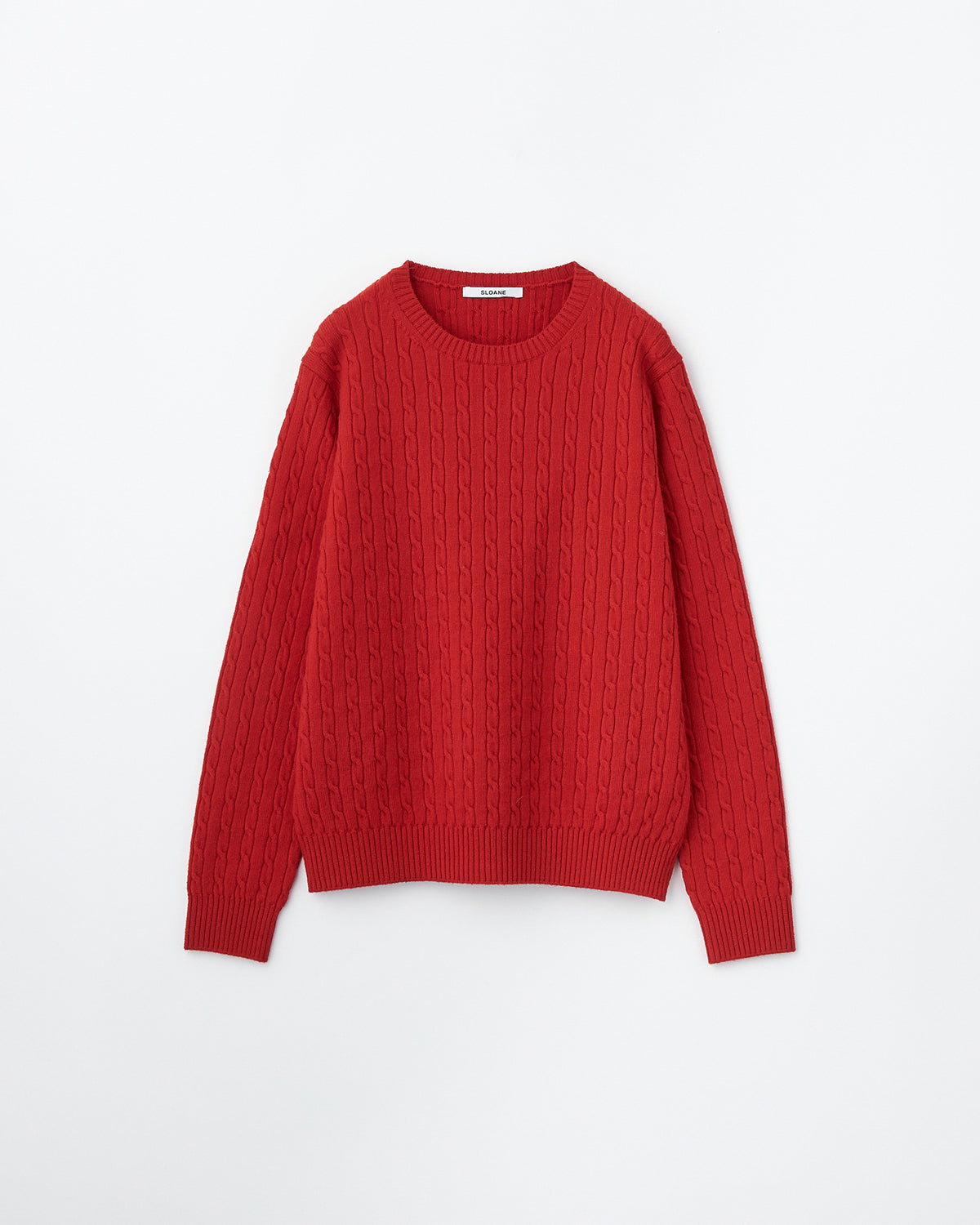 UNISEX】10Gケーブル編み メリノウール クルーネック SL9W-662