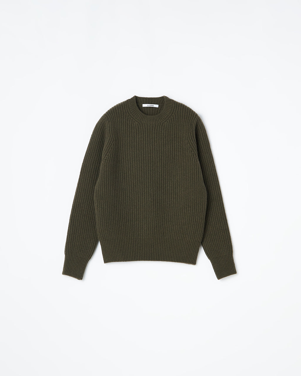 UNISEX】5G片畦編み ウール×カシミヤ クルーネック SL9W-725
