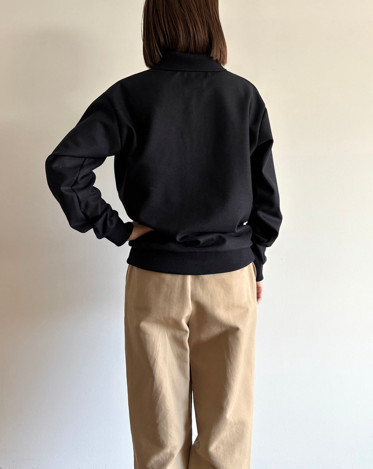 【UNISEX】ウール混ジャージー 襟付きZIPブルゾン SL9W-T754