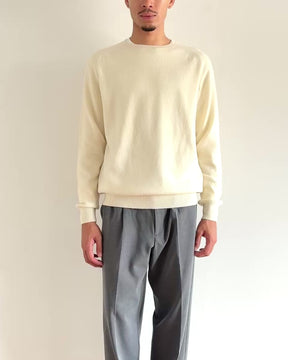 10G天竺 エクストラファインメリノウール×カシミア ラグランスリーブクルーネック　SL10W-941