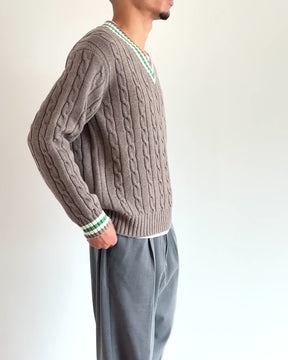 5G チルデン エクストラファインベイビーメリノウール V ネック　SL10W-937