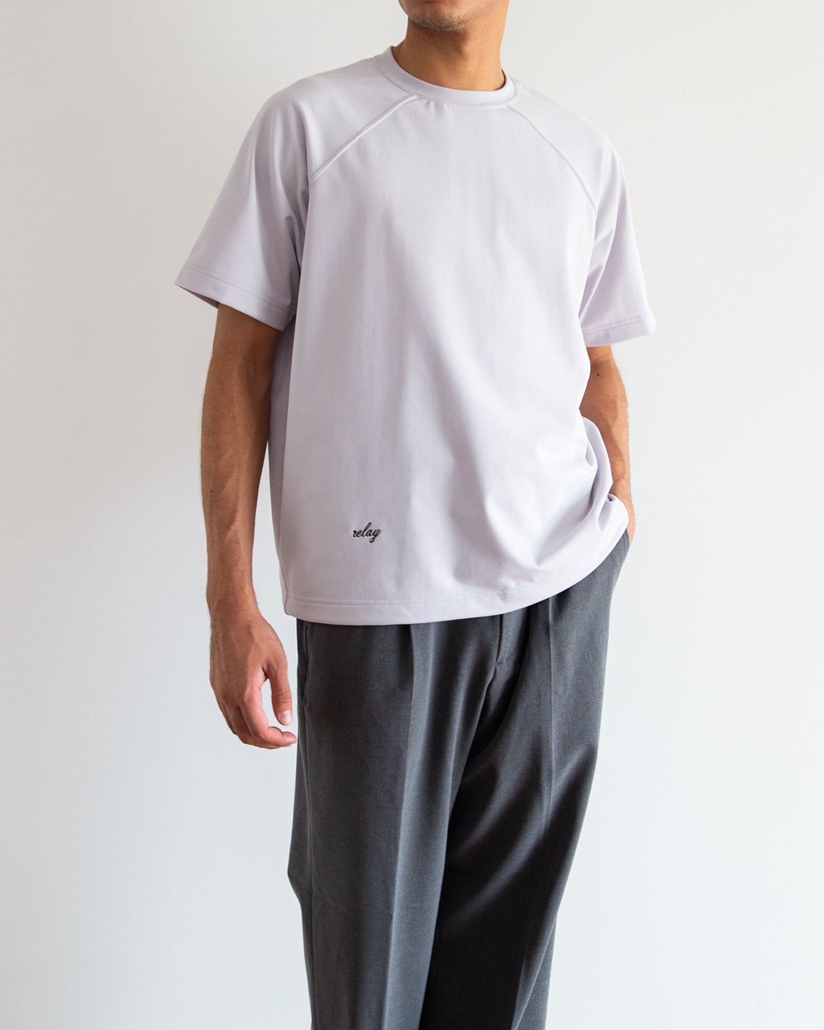 【relay】ポリエステル裏毛半袖スウェット　r1S-PO0010