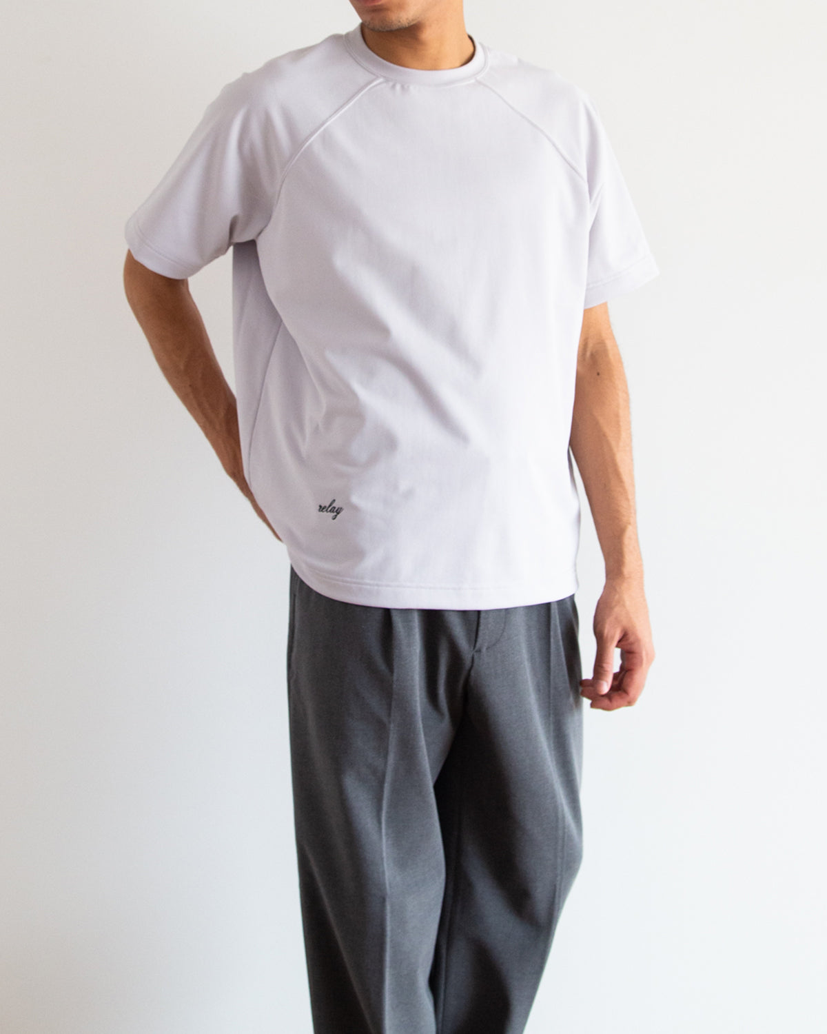 【relay】ポリエステル裏毛半袖スウェット　r1S-PO0010