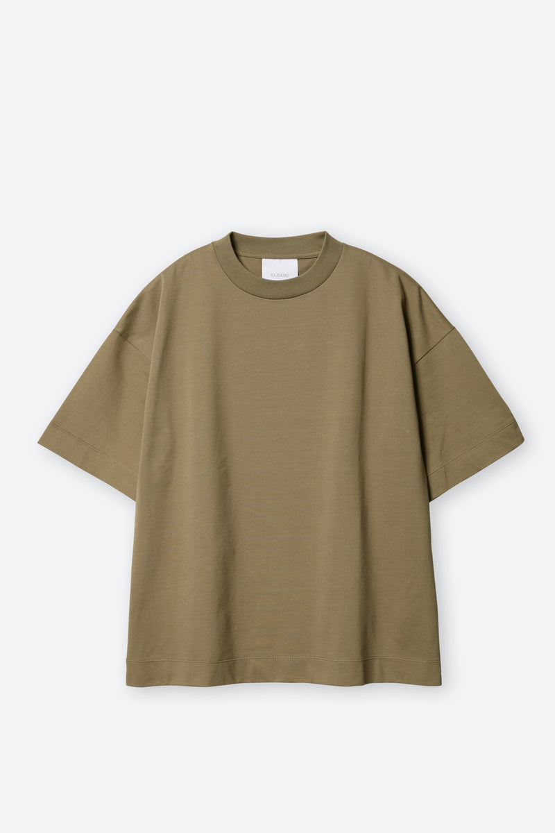 【Outlet Price】各サイズ1点限り！Cropped Flock mesh open neck T -ASH- main image 1